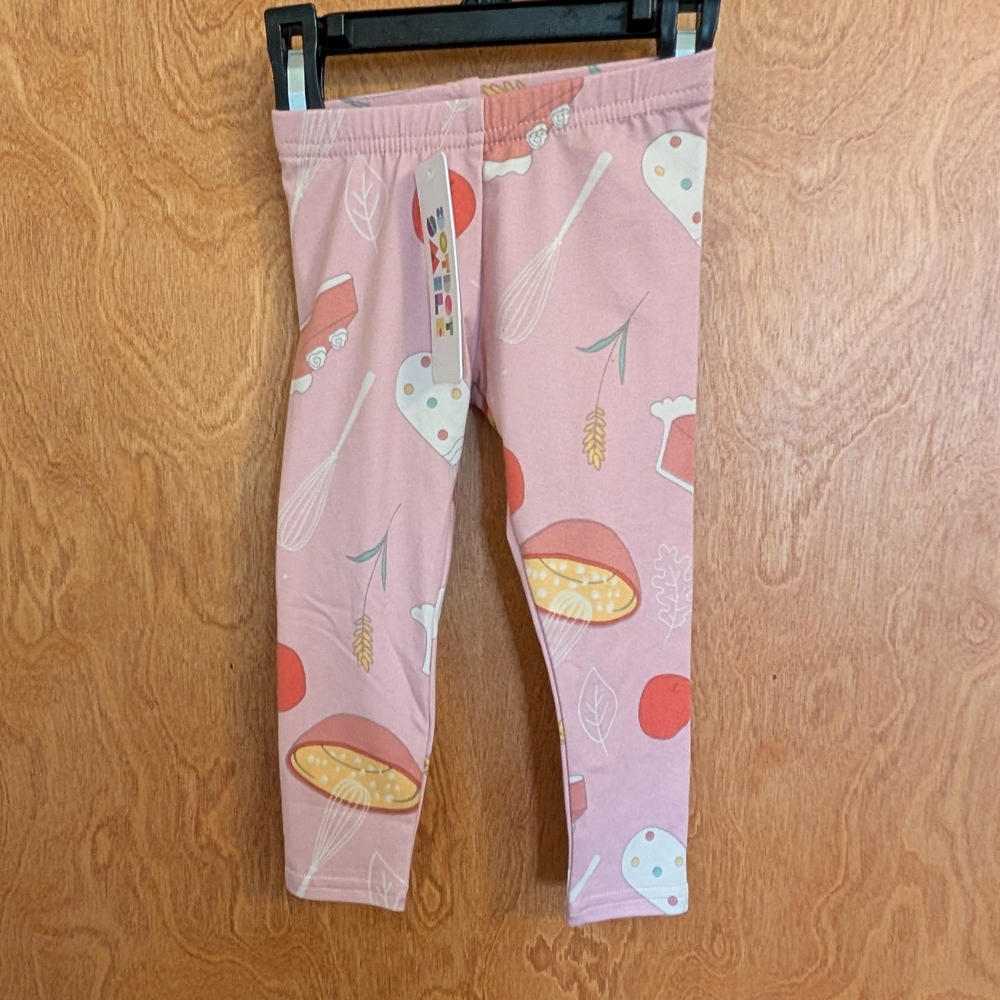 Dot Dot Smile Pink Baking Patterned Leggings